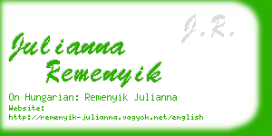 julianna remenyik business card